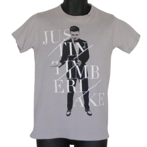JUSTIN TIMBERLAKE Concert Tshirt, S, Gray, 2014, 2 sided, Short sleeves - Picture 1 of 10